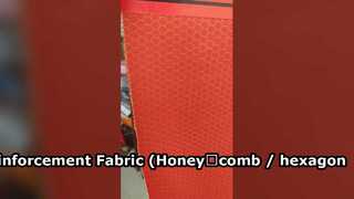 Tejido de refuerzo de aramida (patrón jacquard de panal/hexágono, naranja)