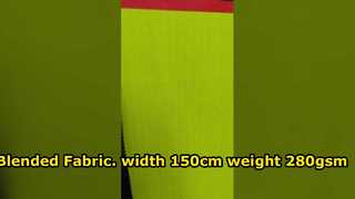 Tejido mezclado. ancho 150cm peso 280gsm 60% modacrílico+38%algodón +2%antiestático