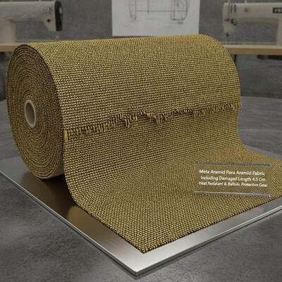 Tejido para-arámido, incluida la longitud dañada de 4,5 cm, adecuado para equipos de protección balística y resistentes al calor