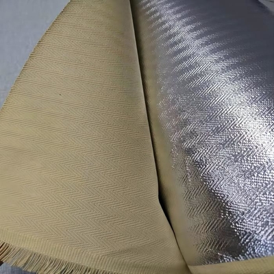 La raspa de arenque que tejía el 100% Para Aramid aluminizó la tela