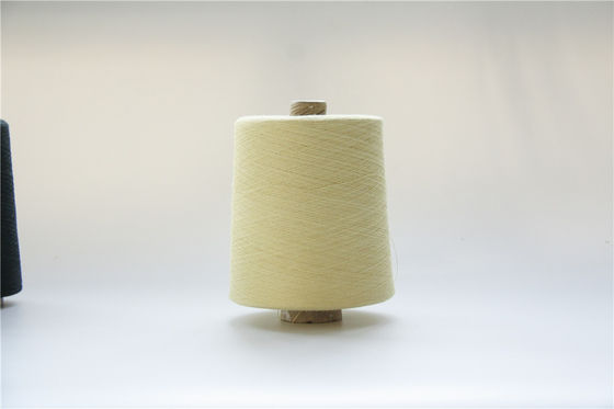 66 TEX Para Aramid Fiber Yarn Ne18/2 amarillo crudo para los guantes resistentes cortados