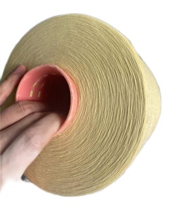 66 TEX Para Aramid Fiber Yarn Ne18/2 amarillo crudo para los guantes resistentes cortados