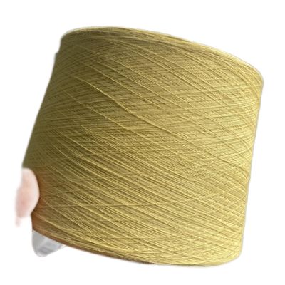 66 TEX Para Aramid Fiber Yarn Ne18/2 amarillo crudo para los guantes resistentes cortados