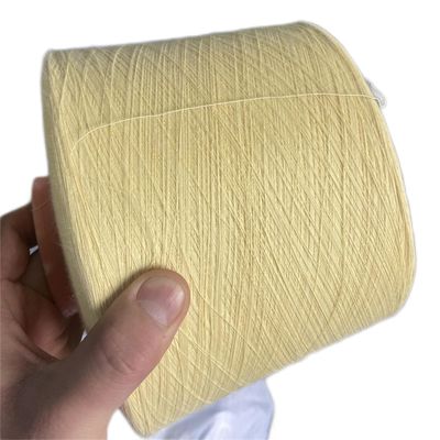 66 TEX Para Aramid Fiber Yarn Ne18/2 amarillo crudo para los guantes resistentes cortados