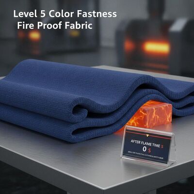 Nivel 5 de resistencia al fuego del tejido a prueba de color con tiempo de llama 0 S ideal para la fabricación de ropa de protección y equipo de seguridad