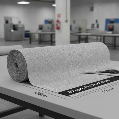 Tejido a prueba de fuego de 200 gramos de 150 cm de ancho, resistente al calor, diseñado para la seguridad industrial y la producción de prendas de protección