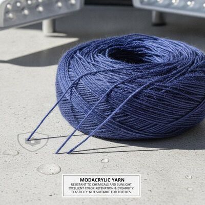 Resistente a los productos químicos y a la luz solar El hilo modacrílico proporciona una excelente retención de color y capacidad de teñir Elasticidad no adecuada para textiles