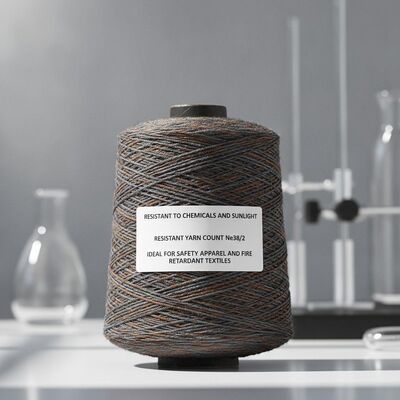 Resistente a los productos químicos y a la luz solar Resistente a las llamas Número de hilos Ne38 2 Ideal para ropa de seguridad y textiles ignífugos