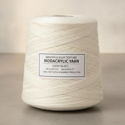 Texturas suaves y sedosas Número de hilos modacrílicos Ne38 2 Sin elasticidad Ideal para aplicaciones textiles y producción de prendas de vestir
