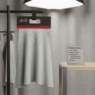 FR Tejido de punto de 180 cm de ancho 215 gm de peso con 70% Modacrílico 30% FR Viscosa para aplicaciones retardantes de llama