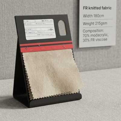 FR Tejido de punto de 180 cm de ancho 215 gm de peso con 70% Modacrílico 30% FR Viscosa para aplicaciones retardantes de llama