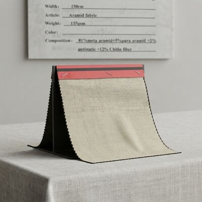 Tejido de meta-aramida ignífugo y antiestático con fibra de quitina para ropa de protección