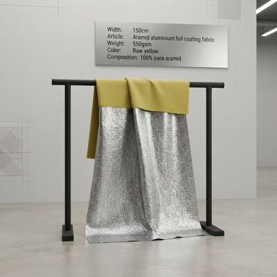 Tejido de revestimiento de lámina de aluminio de aramida con alta resistencia a la tracción, retardante de llama y resistencia a altas temperaturas