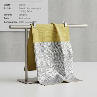 Tejido de revestimiento de lámina de aluminio de aramida con alta resistencia a la tracción, retardante de llama y resistencia a altas temperaturas