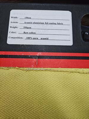 Tejido de revestimiento de lámina de aluminio de aramida con alta resistencia a la tracción, retardante de llama y resistencia a altas temperaturas
