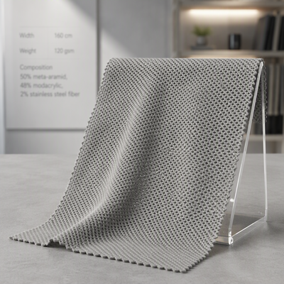 Flame Resistant Anti-Static Aramid Mesh Fabric 120 gsm for Firefighting and Industrial Safety