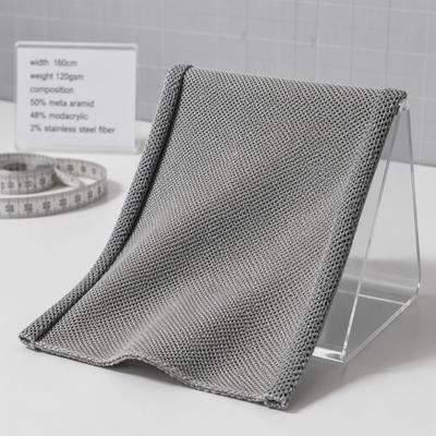 Flame Resistant Anti-Static Aramid Mesh Fabric 120 gsm for Firefighting and Industrial Safety