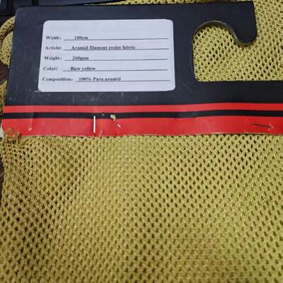 Tejido de aramida de para-aramida resistente a cortes de 260 g/m² y tejido de malla de aramida de 180 cm de ancho para ropa de protección