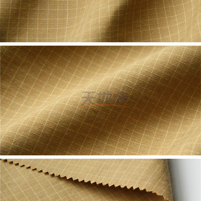 Tela llana amarillenta 205gsm de Aramid de la meta de Brown para el traje de la lucha contra el fuego