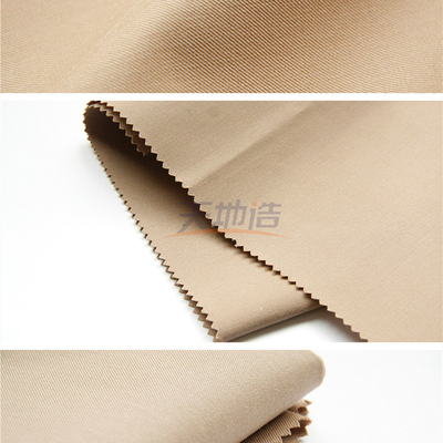 Tela de Aramid de la meta de la tela cruzada con la ropa anti de color caqui del arco de Spandex 160gsm para el petróleo