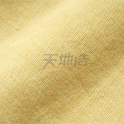 Amarillo crudo de la tela 220gsm del 100% Para Aramid para la puñalada anti del corte anti de los guantes