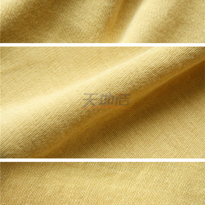 Amarillo crudo de la tela 220gsm del 100% Para Aramid para la puñalada anti del corte anti de los guantes