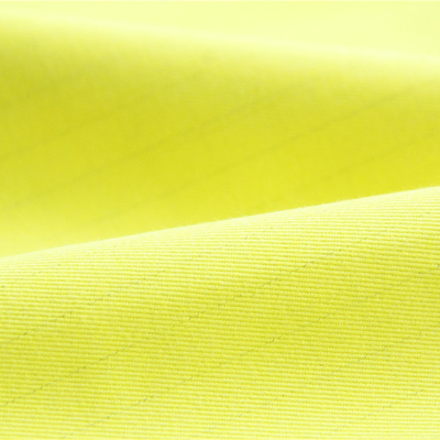 amarillo fluorescente de la tela antiestática Modacrylic del algodón 300gsm para la ropa protectora