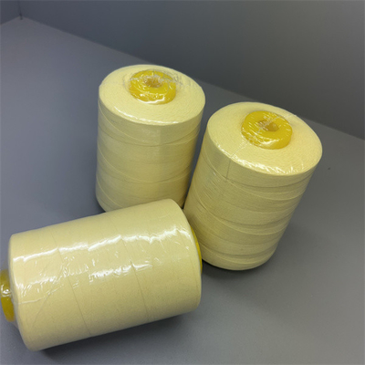 60 TEX Ne 30/3 amarillo crudo del hilo de coser de Para Aramid con de alta resistencia