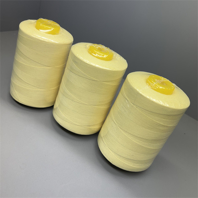 Amarillo crudo de coser del hilo NFPA1971 de Ne20/3 Para Aramid para la banda transportadora industrial