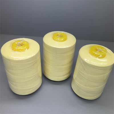 Cuerda amarilla cruda de la cortina del hilo de coser de NFPA1971 Para Aramid