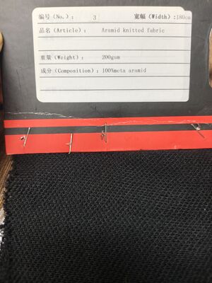Tejido de punto de aramida ignífugo con alta resistencia a la tracción y excelente resistencia al calor para seguridad industrial
