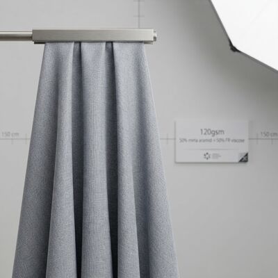 50% Meta-aramida 50% FR Tejido de revestimiento de viscosa - Retardante de llama permanente 120 gsm para prendas de protección