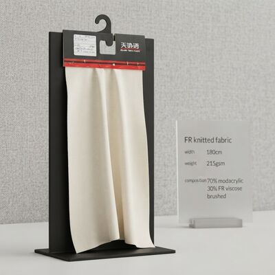 FR Tejido de punto de 180 cm de ancho 215 gm de peso con 70% Modacrílico 30% FR Viscosa para aplicaciones retardantes de llama